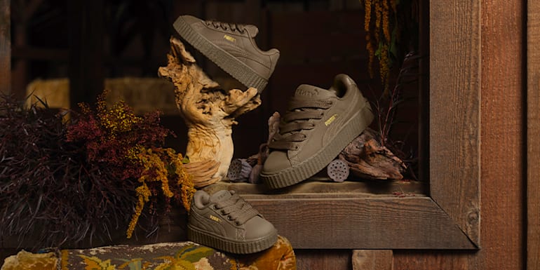 FENTY x PUMA Creeper Phatty Earth Tone Sneakers Unisex Totally Taupe PUMA Gold Warm White PUMA Shop All Puma PUMA
